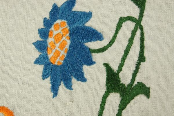 Fall Harvest Satin Stitch Tablecloth Detail