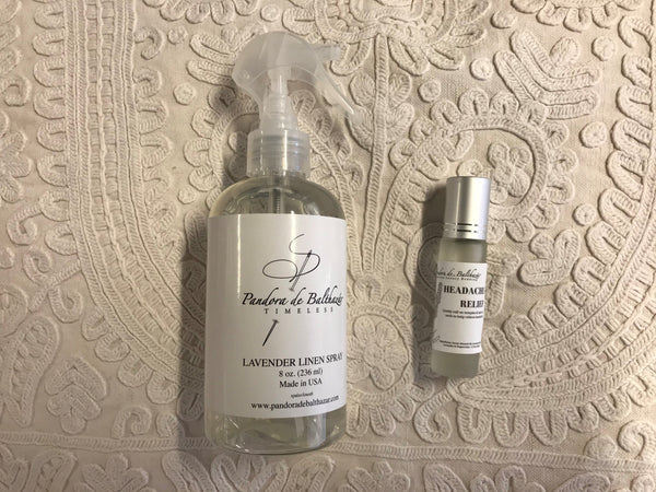 Gift Set Lavender Linen Spray and Headache Relief