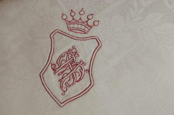 Crown and Shield MB Tablecloth Detail