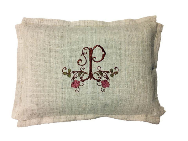 Metallic Copper Monogram Pillow Cover