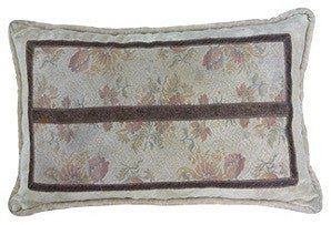 Tapestry Bolster with Bronze Trim