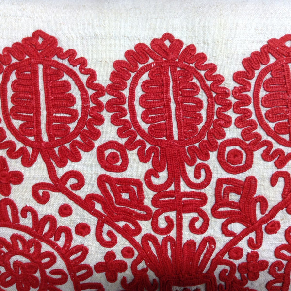 Antique Embroidered Pillow Cover from Hungary