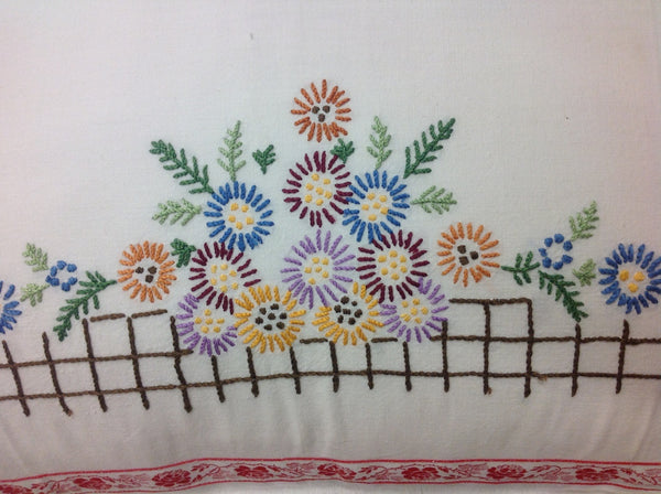 Multi-Color Floral Linen Pillow Cover