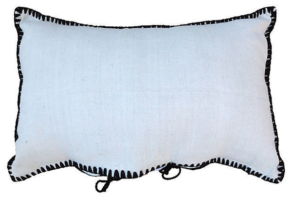 Boiled Wool Embroidered Linen Pillow Cover