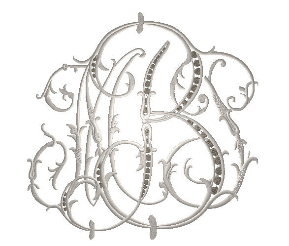 Pandora Style Triple Letter Monogram