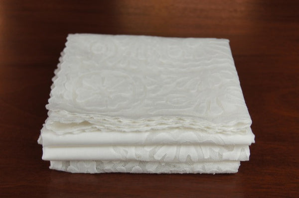 Rare White Buzsak Tablecloth Folded