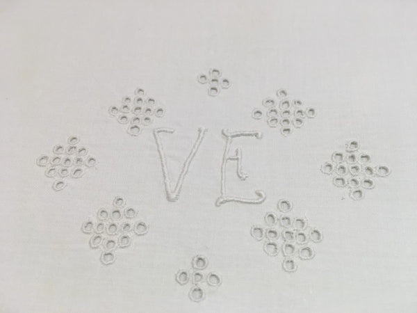 "VE" Antique SHAM European Queen