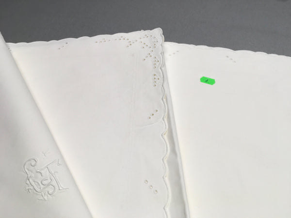 "CsT" EUROPEAN STANDARD sham PAIR Hand Made Cotton