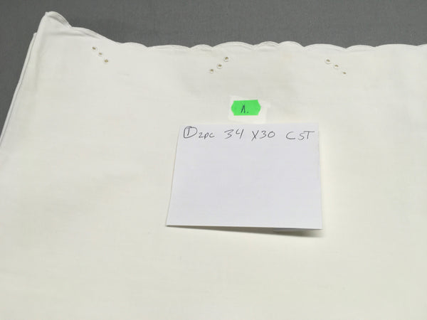 "CsT" EUROPEAN STANDARD sham PAIR Hand Made Cotton